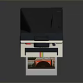 Polaroid Instant Camera With Castle Brand Rainbow Stripe And Instant Photo Print