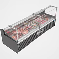 Commercial Frozen Food Display Freezer With Transparent Glass Door And Shelves