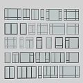 Modern windows combination windows glass windows floor-to-ceiling windows balcony windows bay windows bedroom windows sliding windows casement windows doors and windows 3d model