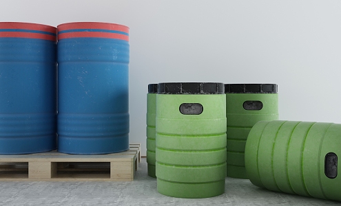 Modern Barrel Raw Material Storage Barrel 3d model