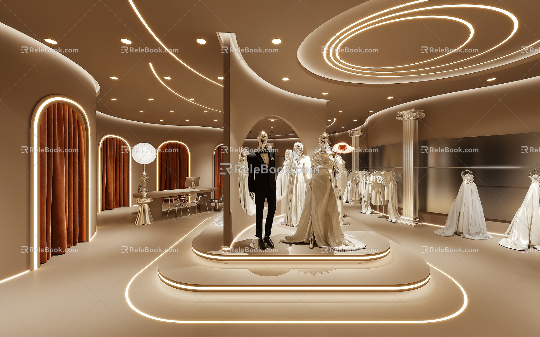 Bridal Shop Clothing Store Photography Store 3d model