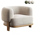 Modern Minimalist Accent Chair With Soft Fabric Upholstery Wooden Legs And Curved Armrests