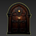 Fantasy Ancient Wooden Door 3d model