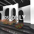 ROSEONLY Showroom Interior With Armchairs Side Table Arched Doorways Flowers And Lighting