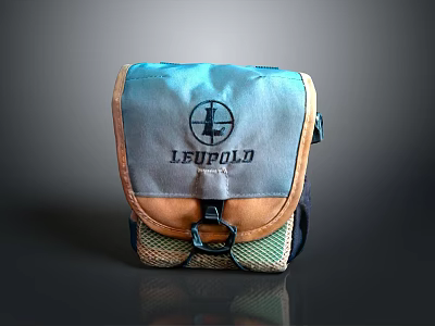 LEUPOLD Colorful Mixed Material Bag With Leather Fabric And Metal Buckle 3d model