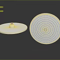 Modern Round Rainfall Shower Head with Sleek Metal Surface and Small Nozzles