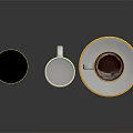 Essential Daily Life Items Including Coffee Paper Cup White Mug And Saucer