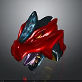 3D Printing Equipment Producing Colorful High Detail Dragon Head Model With Glossy Surface