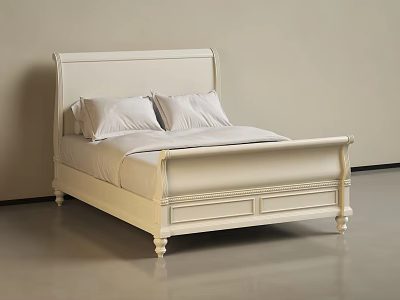 American Double Bed 3d model