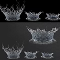Garden Ornaments With Artistic Water Splashes For Outdoor Landscape Design