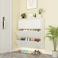 Modern Sleek Wall Mounted Shoe Cabinet For Entryway With Large Capacity Space Saving Shoe Storage