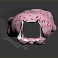 Cute Pink Polka Dot Spaghetti Strap Dress With Bow Detail For Women