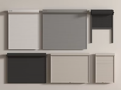 Various Color Roller Blinds With Different Styles For Home Interior Window Treatments 3d model