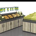 Vegetable Cabinet Vegetable Pile 3d model