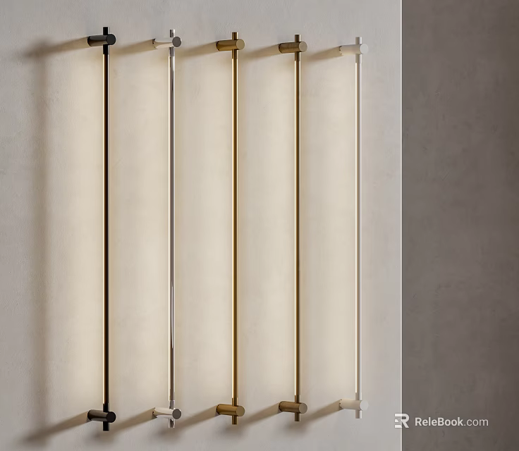 Modern Wall Lamps With Various Colors And Sleek Design For Home Decor 3d model 