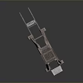 Sturdy Industrial Metal Mechanical Structure With Geometric Frame Support Legs And Control Unit