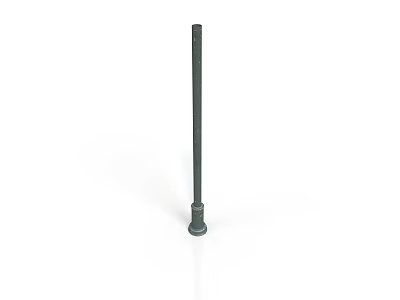 Black Long Rod Component With Circular Base And Smooth Surface 3d model