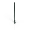 Black Long Rod Component With Circular Base And Smooth Surface