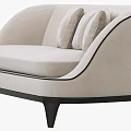 modern double sofa fabric double sofa 3d model