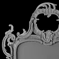 Two Ornate Vintage Carved Mirrors With Intricate Decorative Frame Design