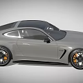 Sleek Silver Mercedes AMG GT Sports Car With Black Roof And Alloy Wheels