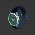 Stylish Daily Life Watch With Black Leather Strap And Silver Round Dial