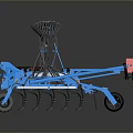 Blue Agricultural Tillage Machinery With Metal Frame And Tine Structure For Farmland