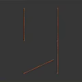 Brown Metal Fence Structure With Horizontal And Vertical Bars For Farm Enclosure
