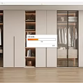 Elegant Modern Wardrobe Interior With Glass Doors Hanging Sections And Storage Drawers