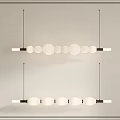 Cream wind chandelier combination 3d model