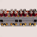 Industrial Engine Cylinder Head With Silver Body Red Springs And Gold Bolts Precision Mechanical Components