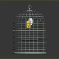 Light Blue Metal Frame Birdcage With Wooden Perch And Base Tray For Pet Supplies