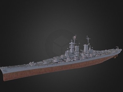 modern warship destroyer weapon ship model