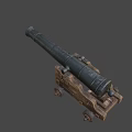 old naval cannon 3d model