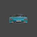 Blue Convertible Sports Car With Modern Design Sleek Body And Alloy Wheels