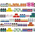 Assorted Medications Including Pills Tablets and Bottles in Various Colors