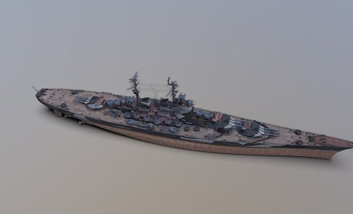 modern warship destroyer warship 3d model