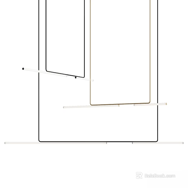Elegant Modern Chandelier Lighting Fixture With Metal Frame For Stylish Living Room Decor 3d model 