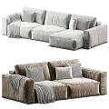 Modern Sofa Designs Featuring Light And Dark Gray Upholstery With Pillows And Throw Blankets
