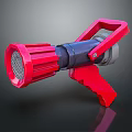 Red Spray Gun Tool With Red Handle Nozzle Black Middle And Silver Details 3d model