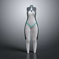 Elegant Green Trim Bikini With Black Accents Displayed On White Mannequin