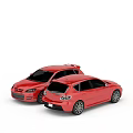 Red Mazda Car 3d model