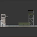 Tower defense sentry tower air defense watchtower observatory tower loft 3d model