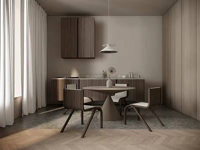 French Apartment Open Kitchen 3d model