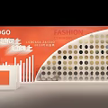 2022 Shanghai Fashion Ceremony Sign In Wall With Decorative Dot Pattern Design