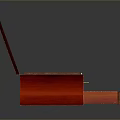 Open Red Wooden Jewelry Box With Drawer And Cosmetics Storage