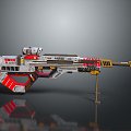 sci-fi rifle sci-fi sniper rifle rifle semi-automatic rifle combat rifle battle rifle carbine 3d model