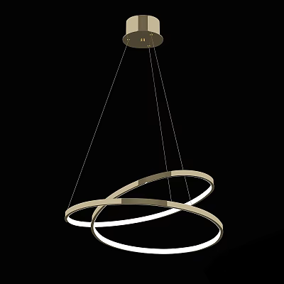 Modern Circular Ring Chandelier with Hanging Design for Contemporary Interior Lighting 3d model