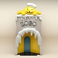 Door Head Store Door Head Store Signs Shaped Signs Shop Sign Melt Cartoon Doll Facade 3d model