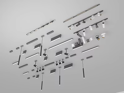 Modern spotlights 3d model